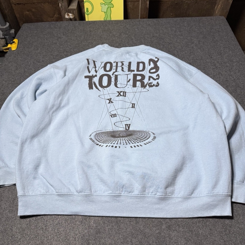 Louis Tomlinson 2023 World Tour Faith In The Future Hoodie Mens 2X Blue